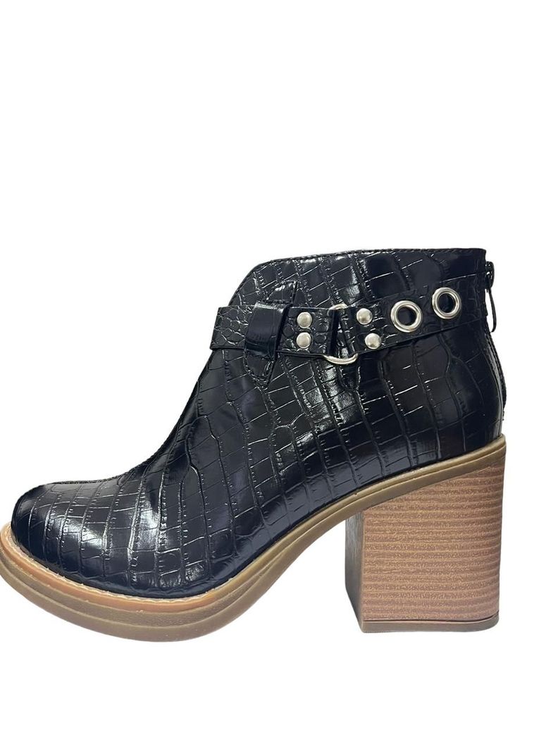 Botin Negro croco Correa-3
