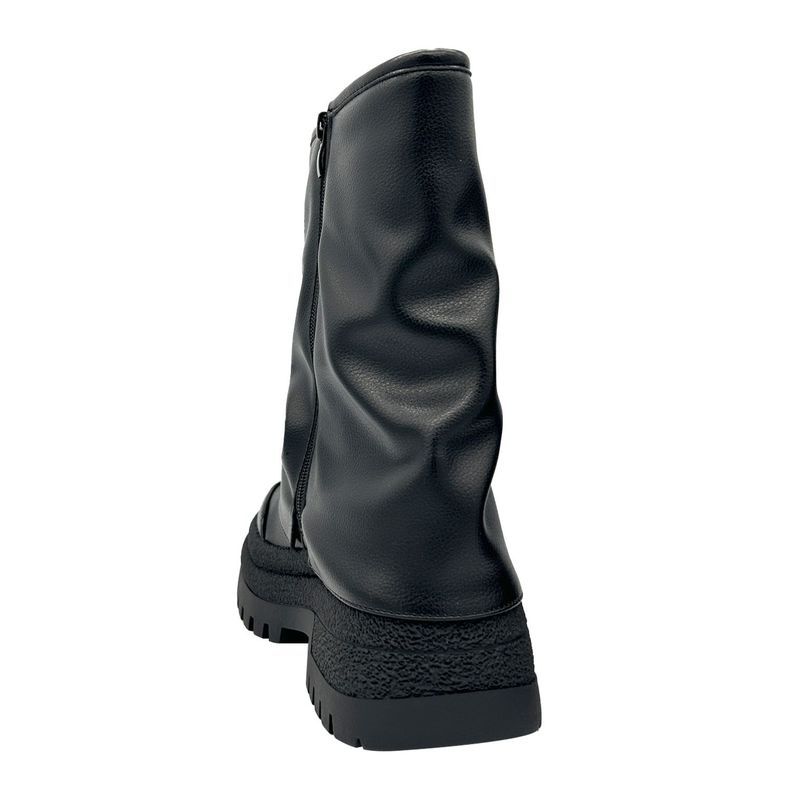 Botin color negro para mujer con plataforma ancha y caña-3