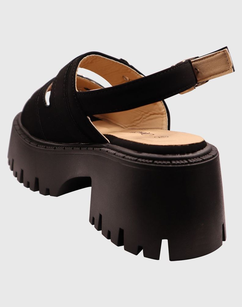 Sandalia Triple Hebilla Negro-4
