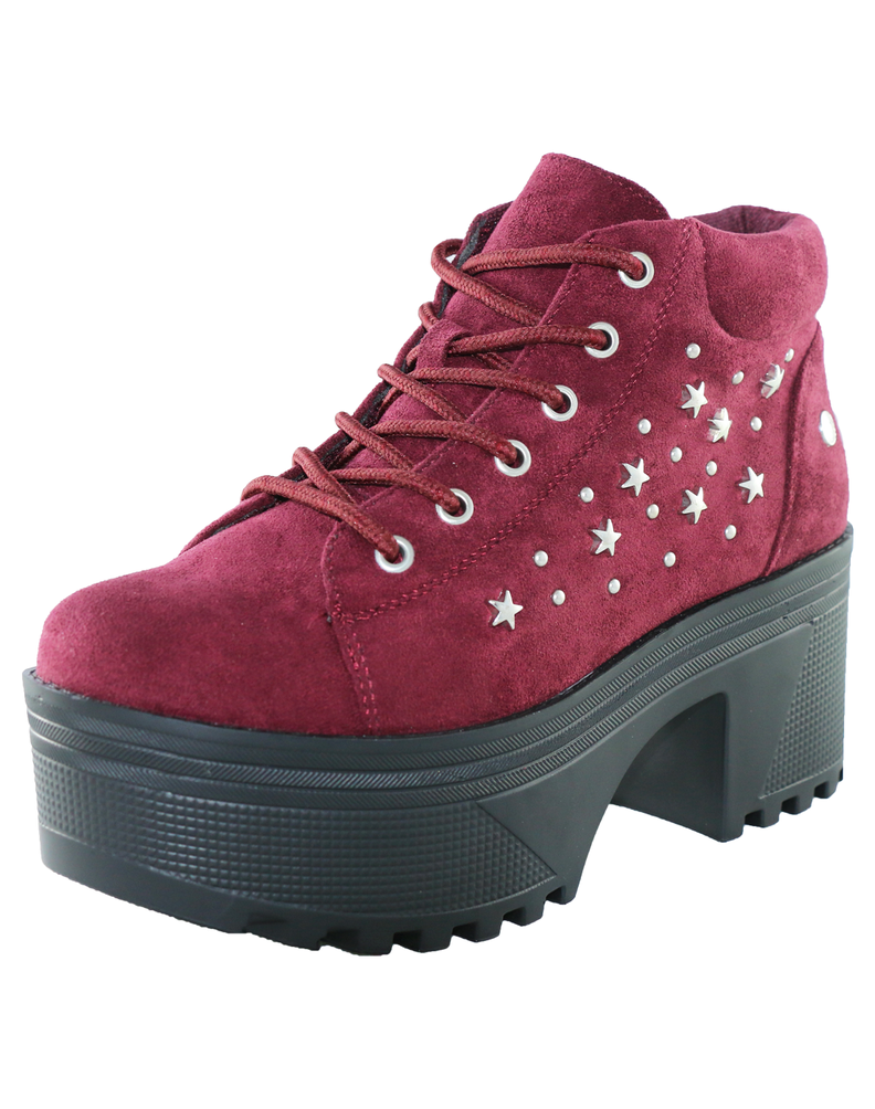 Botin Estrella Alto Rojo Danicolle-4