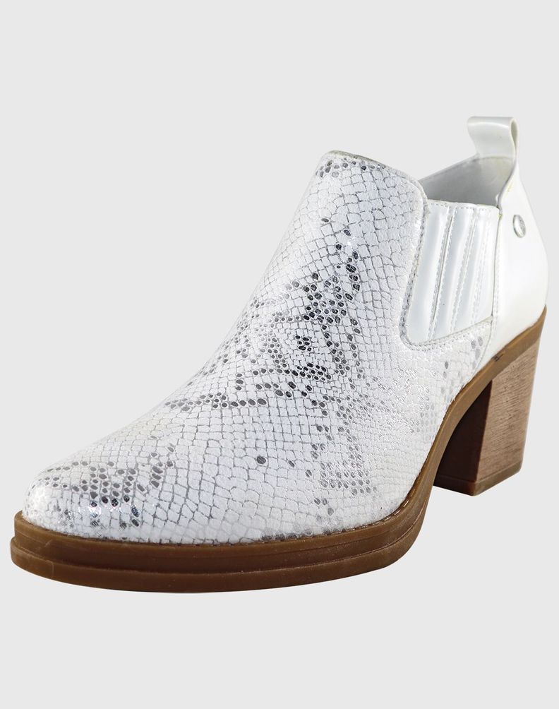 Botin alto elasticado Blanco-0