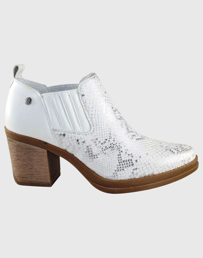 Botin alto elasticado Blanco-1