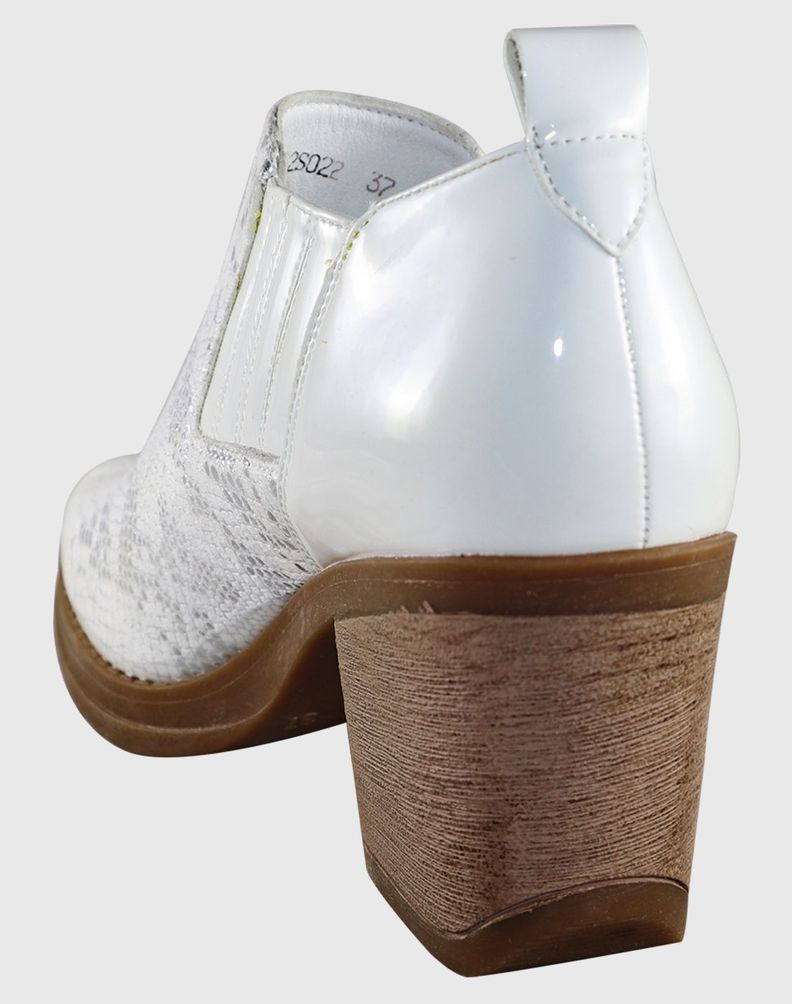 Botin alto elasticado Blanco-3