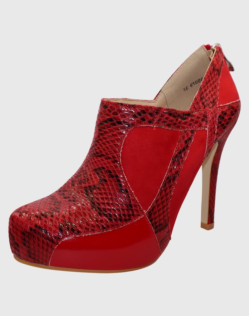 Botin taco aguja Rojo-0