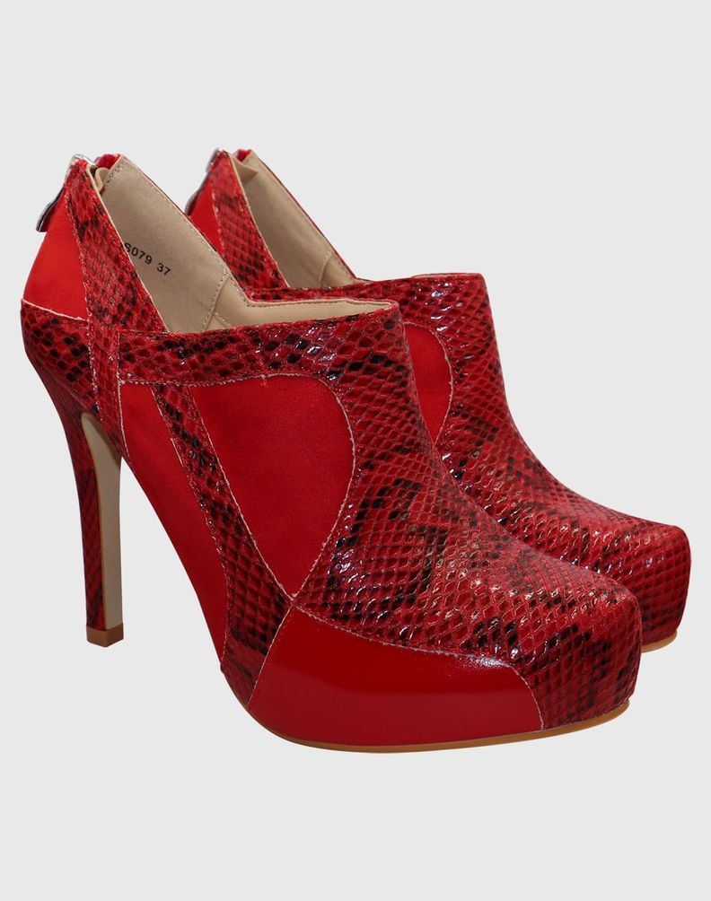 Botin taco aguja Rojo-1