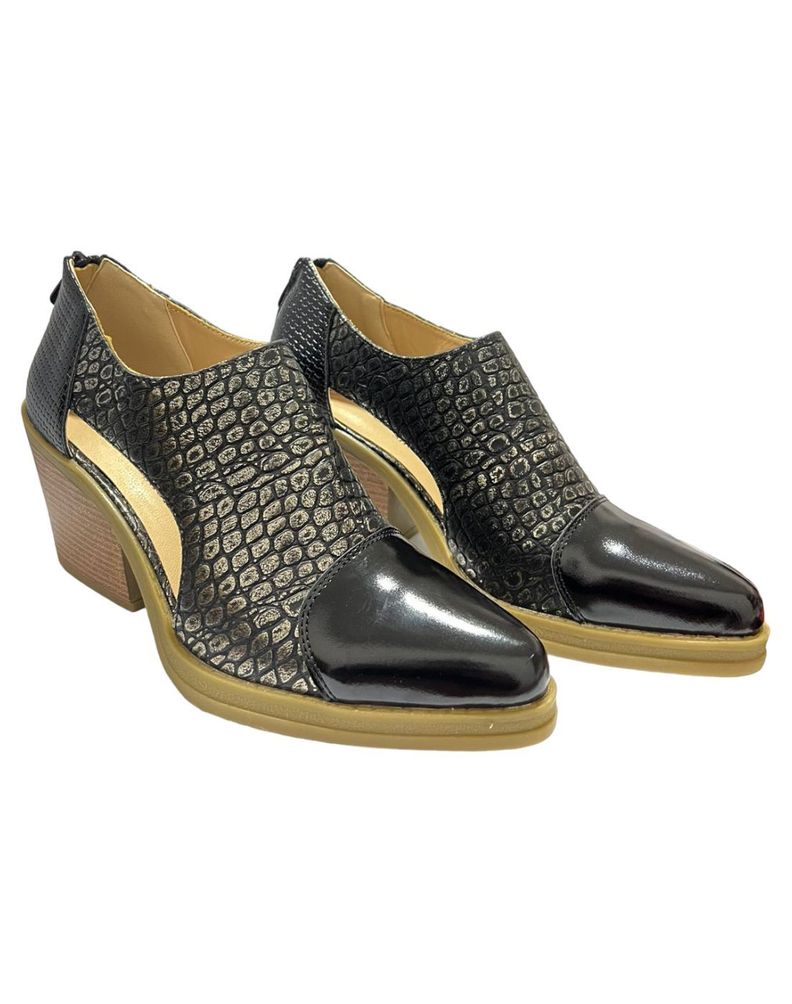 Botin low opening Negro/Dorado-1