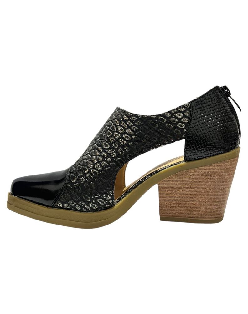 Botin low opening Negro/Dorado-2