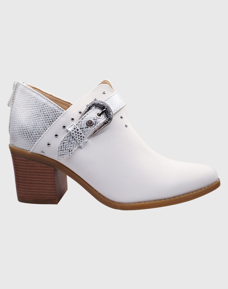 Botin campero hebilla Blanco-3