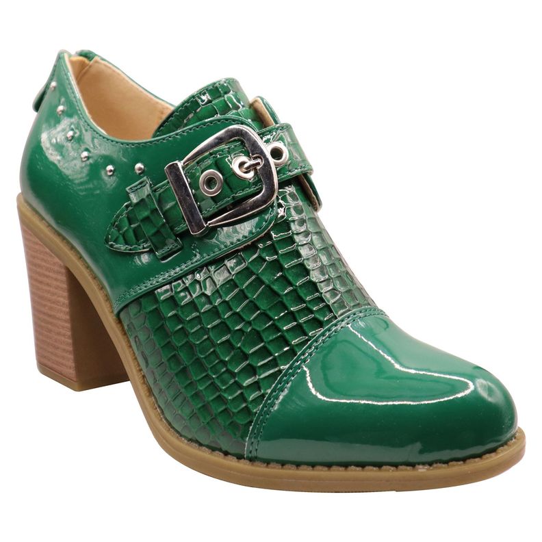Botin correa hebilla Verde