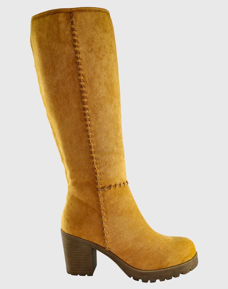 Bota Sgamuza Costuras  Camel Danicolle-1
