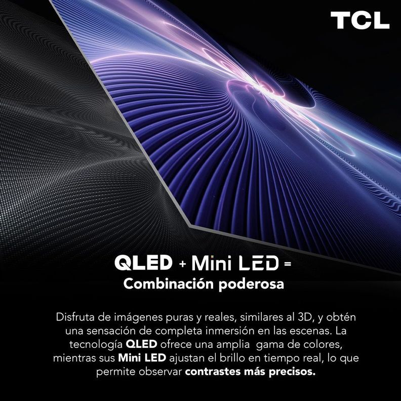 QLED 65" TCL 65C835 Miniled 4K HDR Smart TV Google TV -1