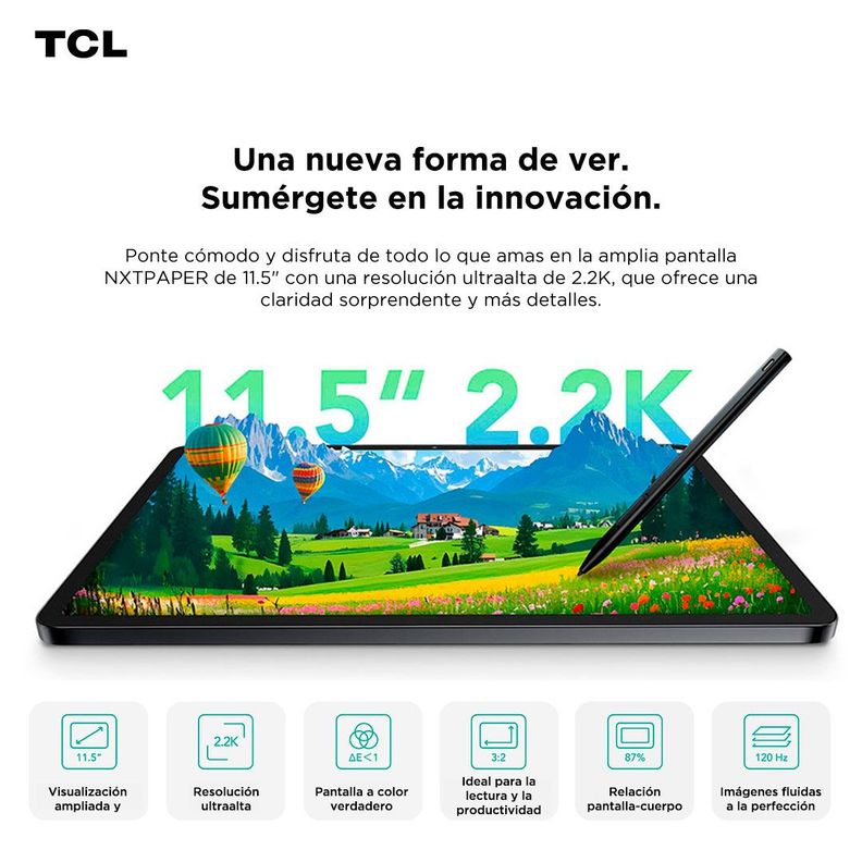 Tablet TCL NXTPAPER 11 Plus 256GB + Lápiz + Flip Case-2