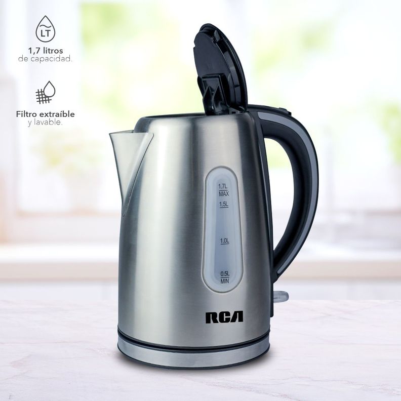 Hervidor Electrico Inox RCA RH-300K 1,7 L-2