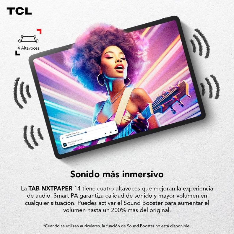 Tablet TCL NXTPAPER 14 256GB + Lápiz + Flip Case-5