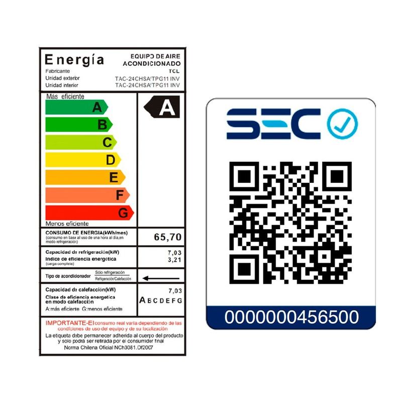 Aire acondicionado Split Inverter Frío/Calor 24000 BTU WIFI-5