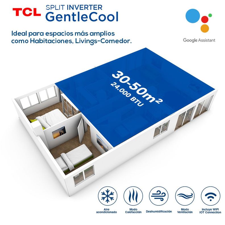 Aire acondicionado Split Inverter Frío/Calor 24000 BTU WIFI-7
