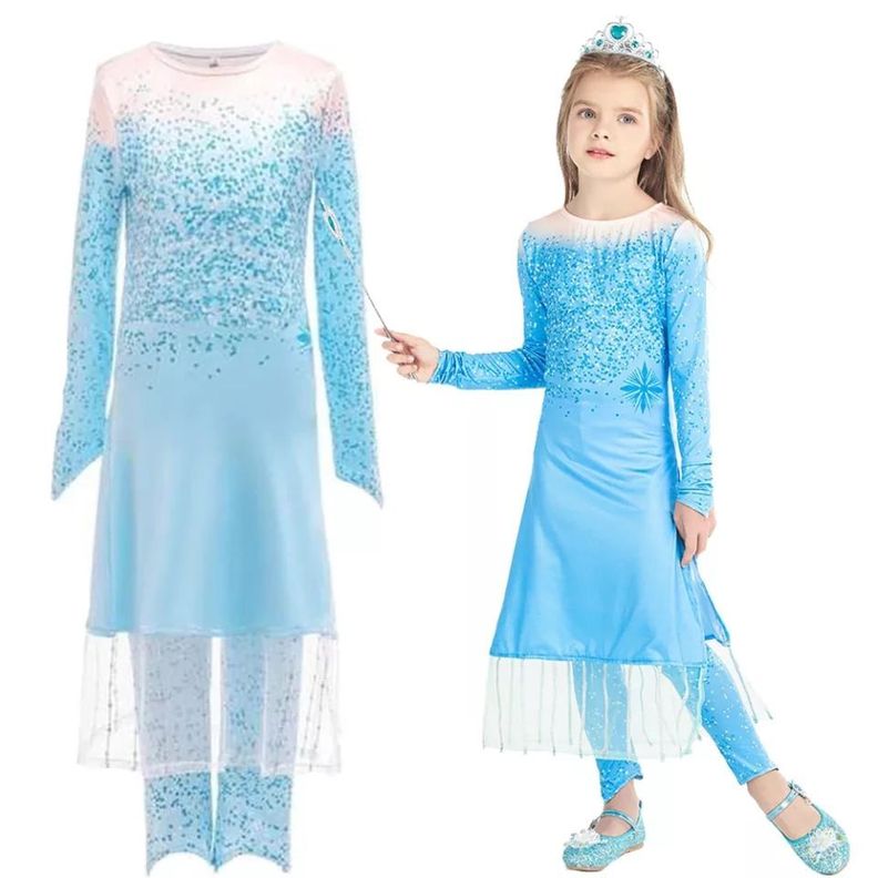 DISFRAZ ELSA CON CALZAS FROZEN 2-1