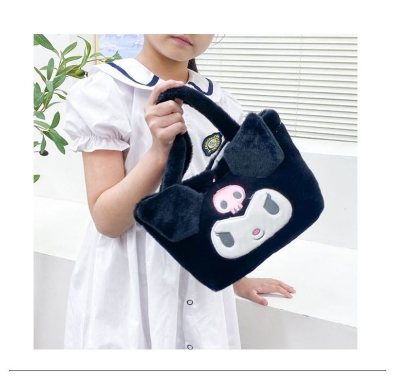 Bolso De Mano Felpa Cartera My Melody Kuromi Kawaii-3