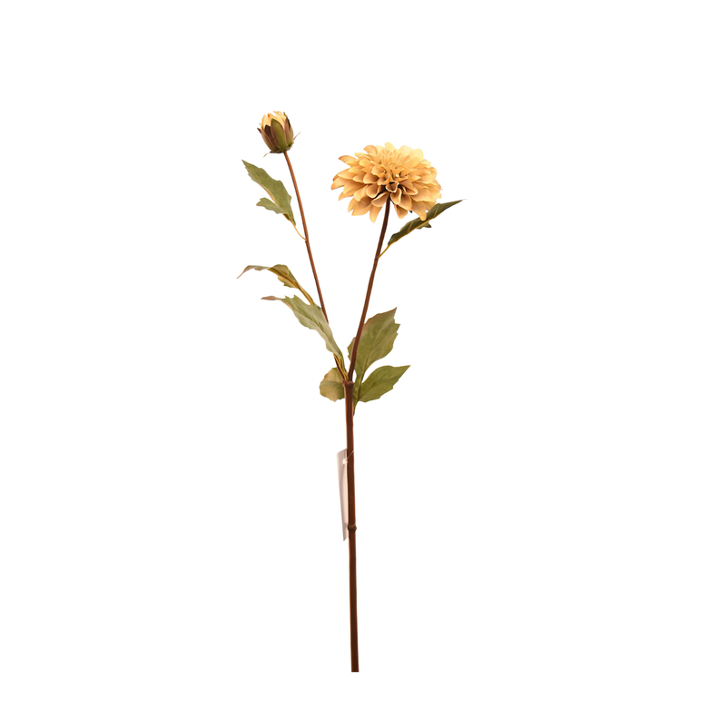 Flor de Dalia artificial color crema de 68 cm-0