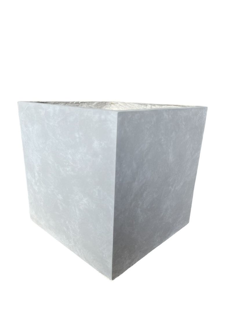 Macetero cuadrado M color gris Vadell Home