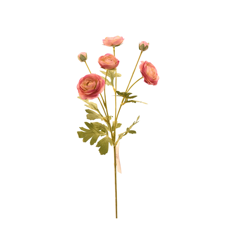 Ramo de ranúnculos rosados artificiales de 66 cm-1