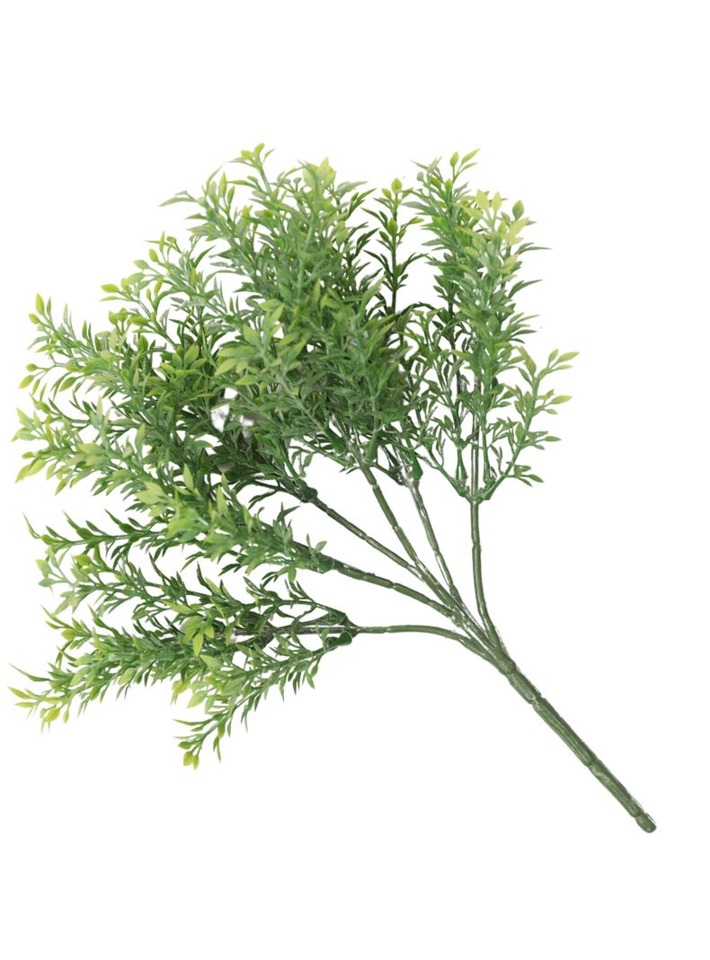 Arbol del té, rama decorativa, hojas verdes de 30 cm-0