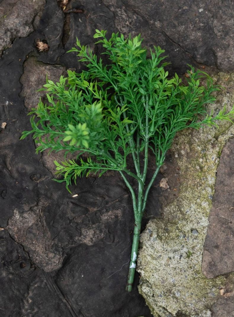 Arbol del té, rama decorativa, hojas verdes de 30 cm-1