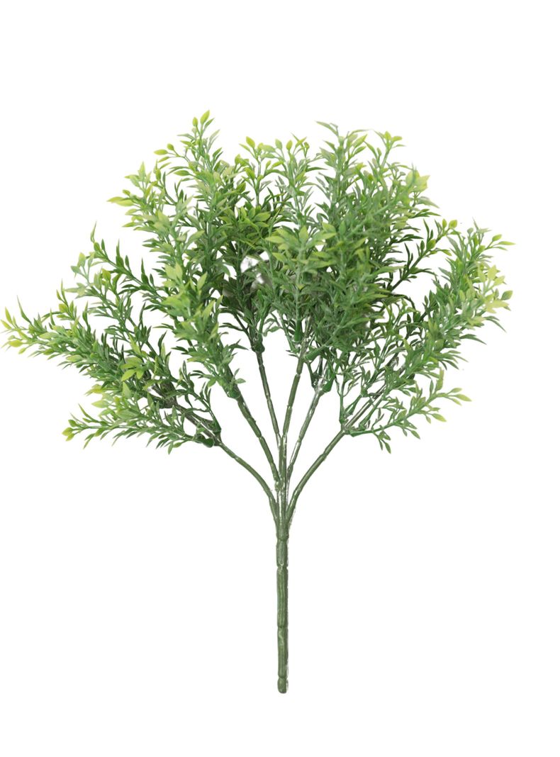 Arbol del té, rama decorativa, hojas verdes de 30 cm-2