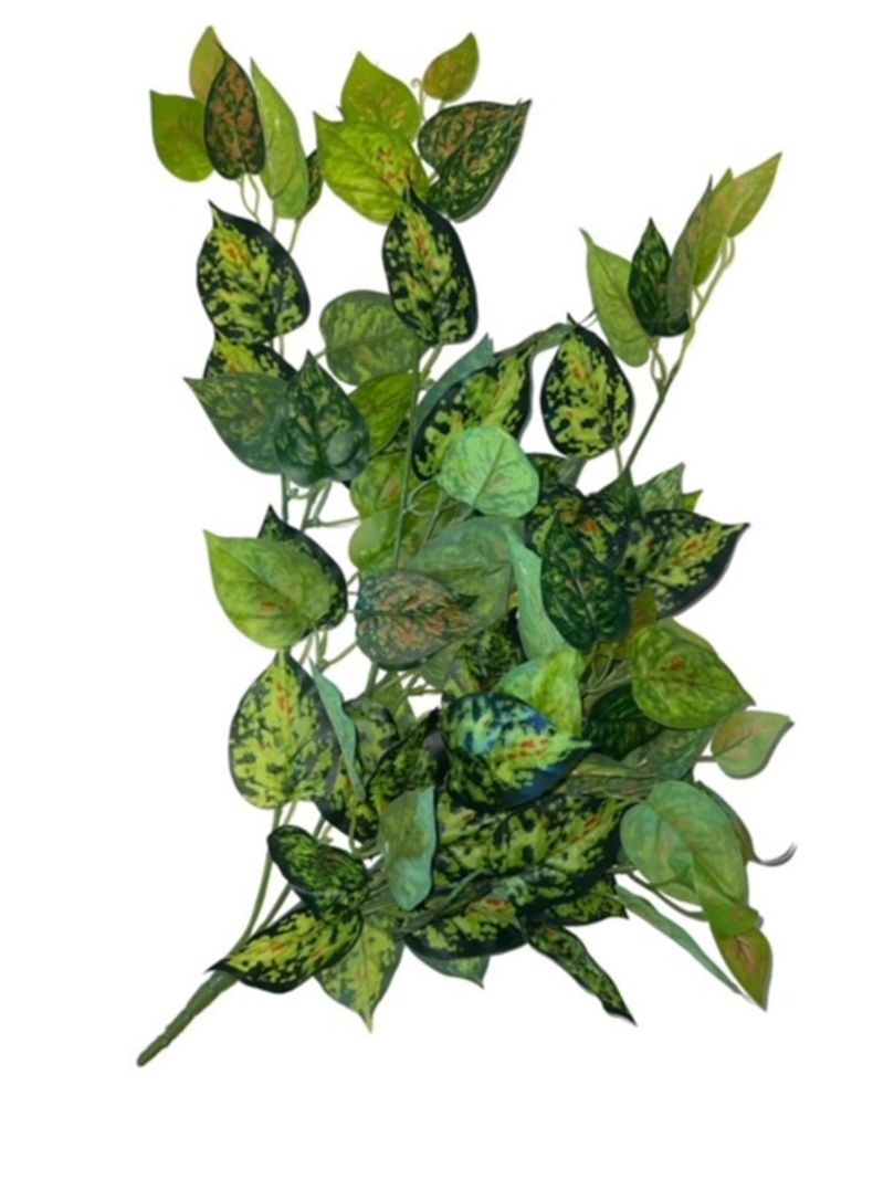 Enredadera colgante con 104 hojas verdes-amarillas de 60 cm-0