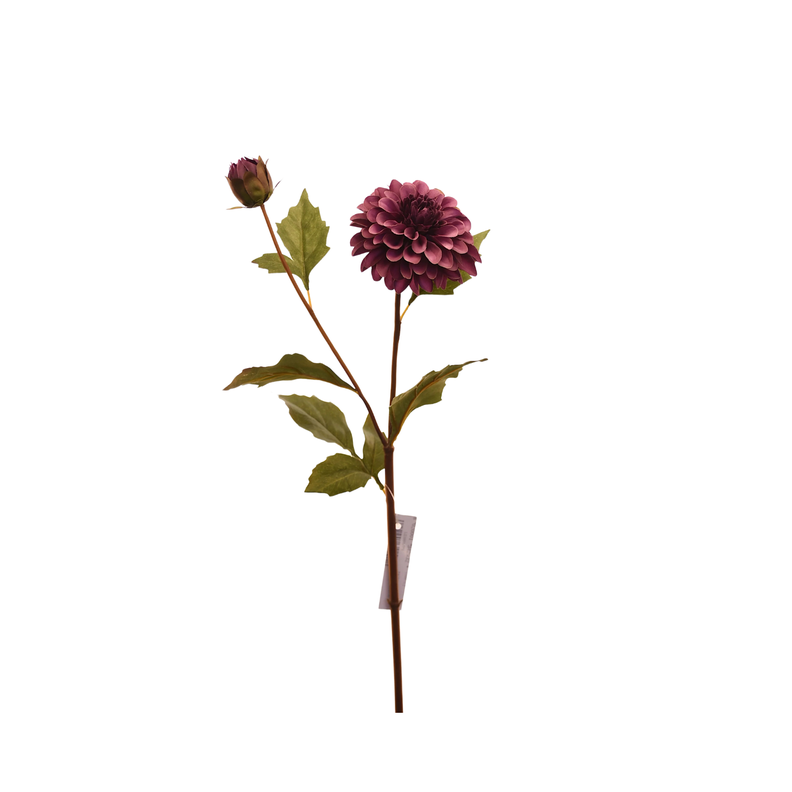 Flor de Dalia artificial color fucsia de 68 cm-0