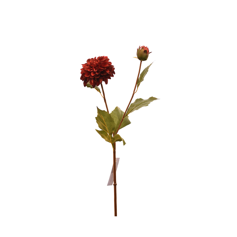 Flor de Dalia artificial color roja de 68 cm-1