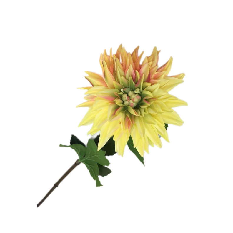 Flor de Crisantemo artificial color amarillo de 74 cm-0