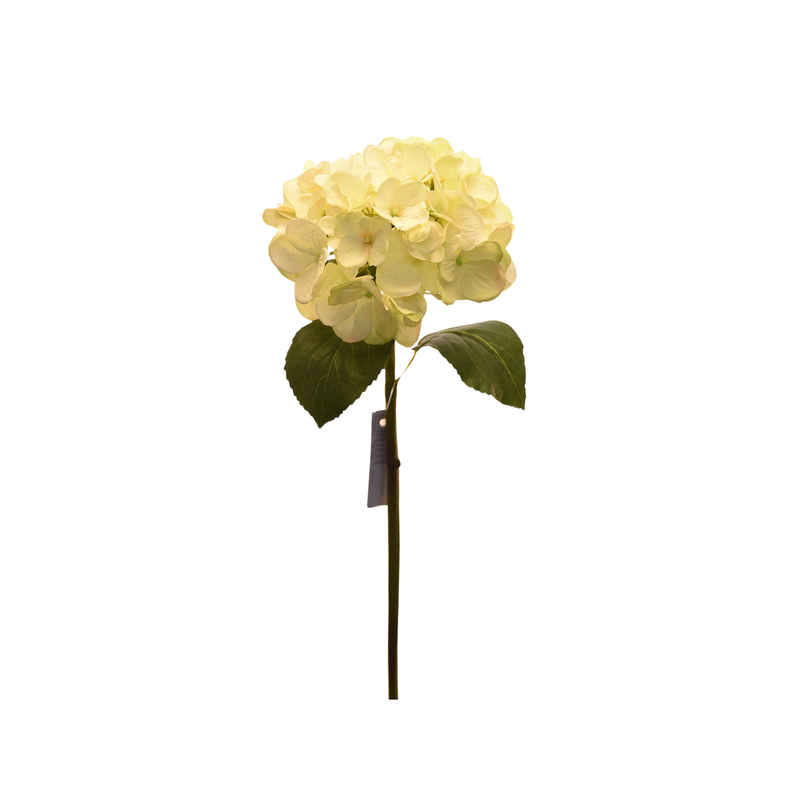 Flor de Hortensia artificial  color crema de 52 cm-0