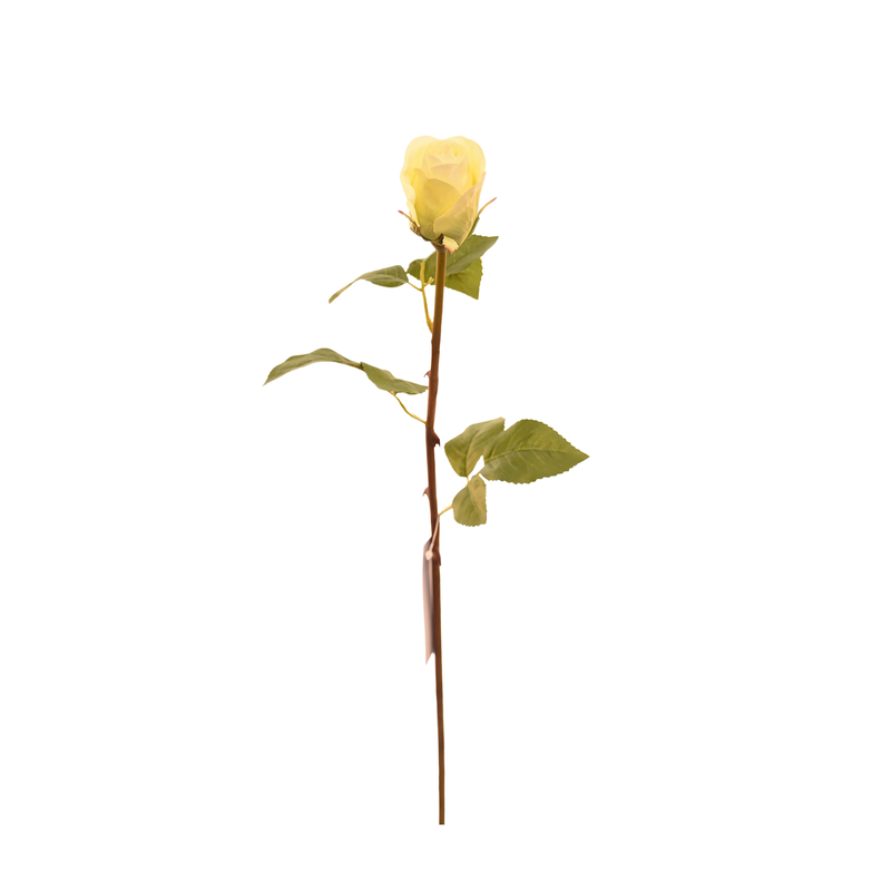 Botón de flor de rosa artificial color crema de 51 cm-0