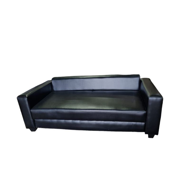 SOFA CAMA MULTIFUNCIONAL ECOCUERO NEGRO-3