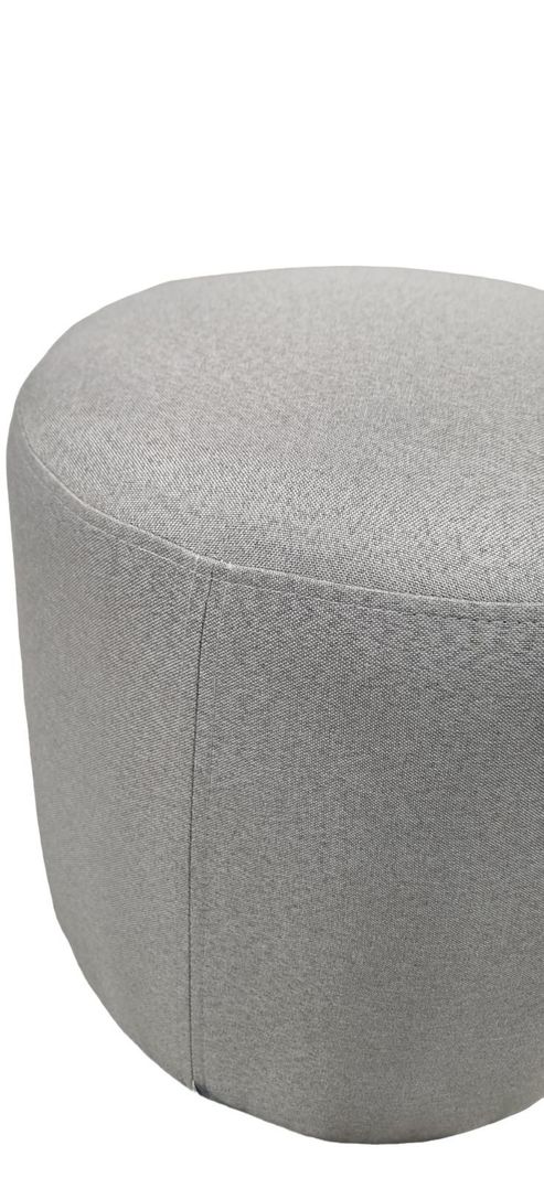 POUFF REDONDO LINO GRIS CLARO-2