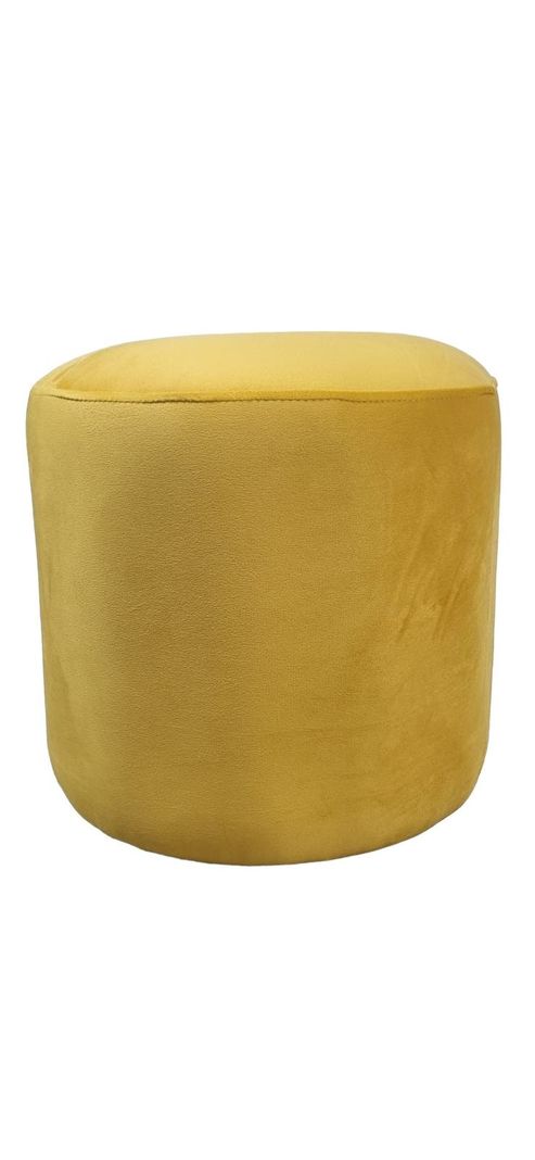 POUFF REDONDO FELPA OCRE-1