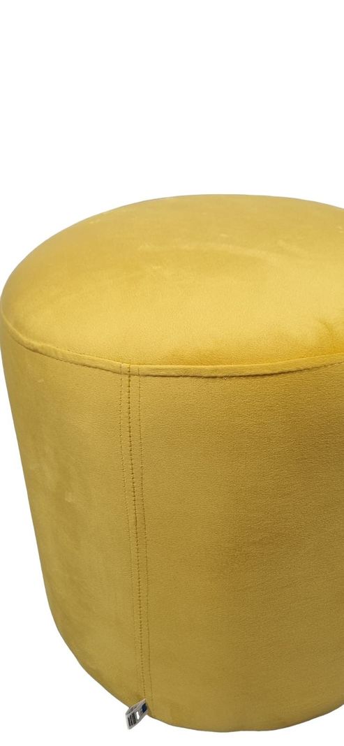 POUFF REDONDO FELPA OCRE-2
