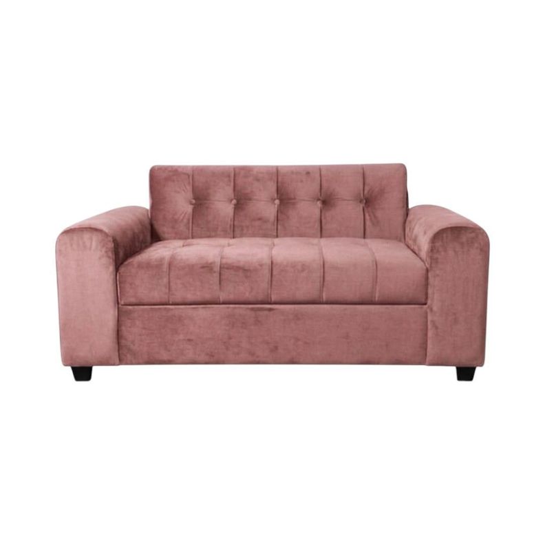 SOFA TRES CUERPOS BRAZO REDONDO FELPA PALO ROSA