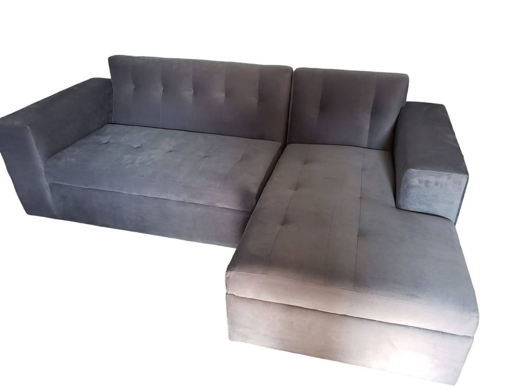 SOFA SECCIONAL DERECHO FELPA GRIS OSCURO-2
