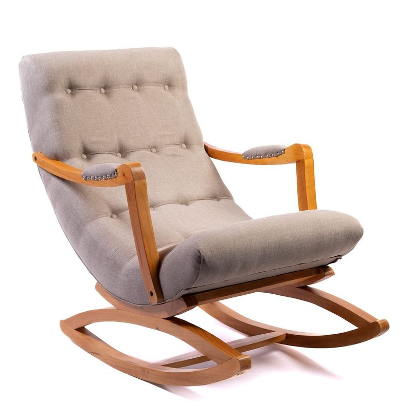 SILLA MECEDORA CON APOYA BRAZO LINO BEIGE-0