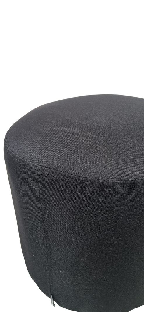 POUFF REDONDO LINO NEGRO-2