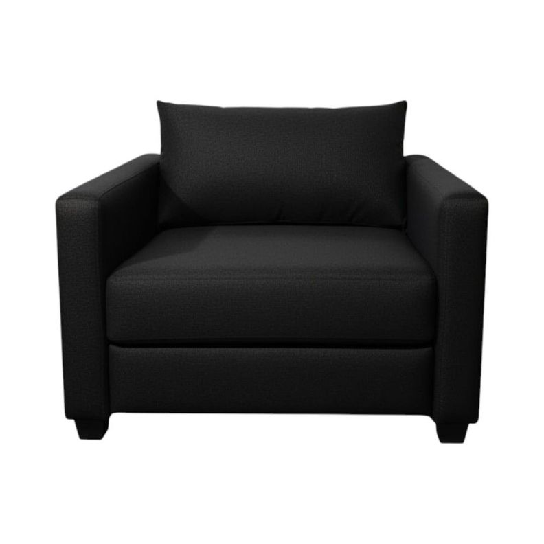 SOFA CAMA MULTIFUNCIONAL UN CUERPO LINO NEGRO