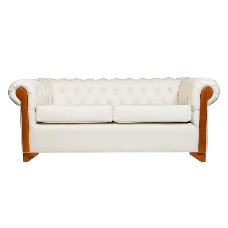 SOFA CHESTERFIELD ECOCUERO BLANCO