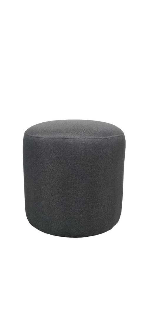 POUFF REDONDO LINO GRIS OSCURO-0