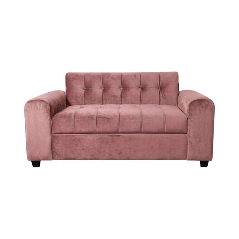 SOFA DOS CUERPOS BRAZO REDONDO FELPA PALO ROSA