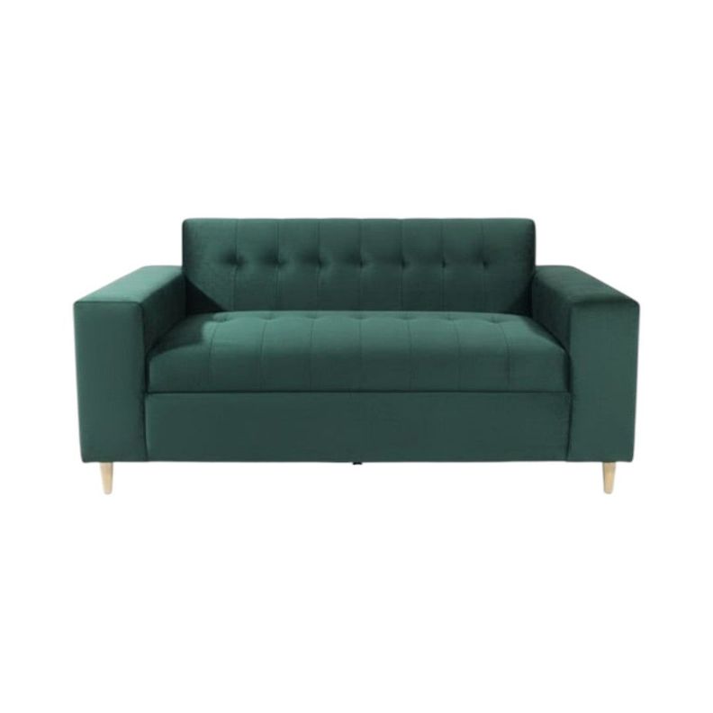 SOFA DOS CUERPOS FELPA VERDE