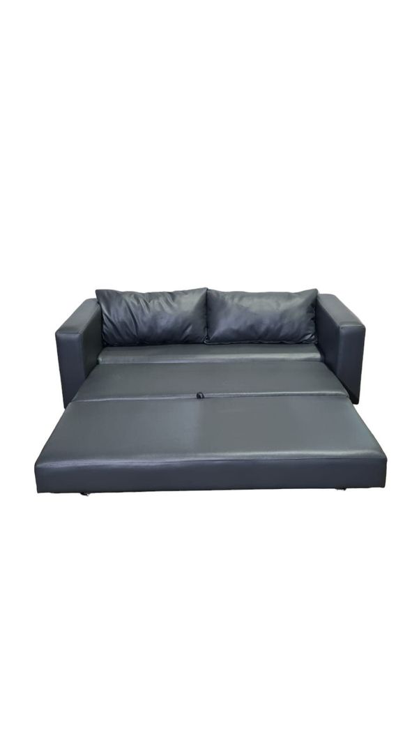 SOFA CAMA MULTIFUNCIONAL ECOCUERO GRIS-4