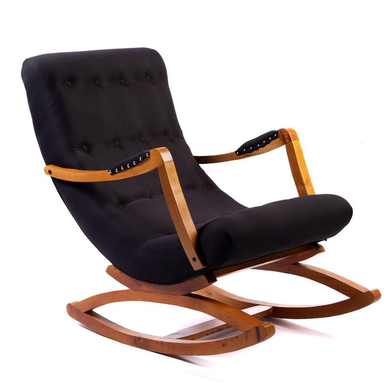SILLA MECEDORA CON APOYA BRAZO LINO NEGRO-1