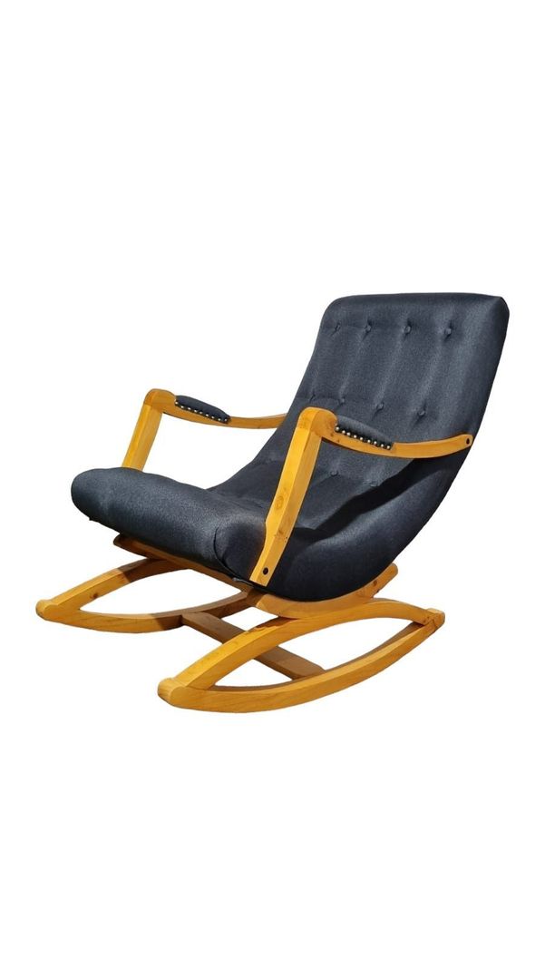 SILLA MECEDORA LINO GRIS OSCURO-3